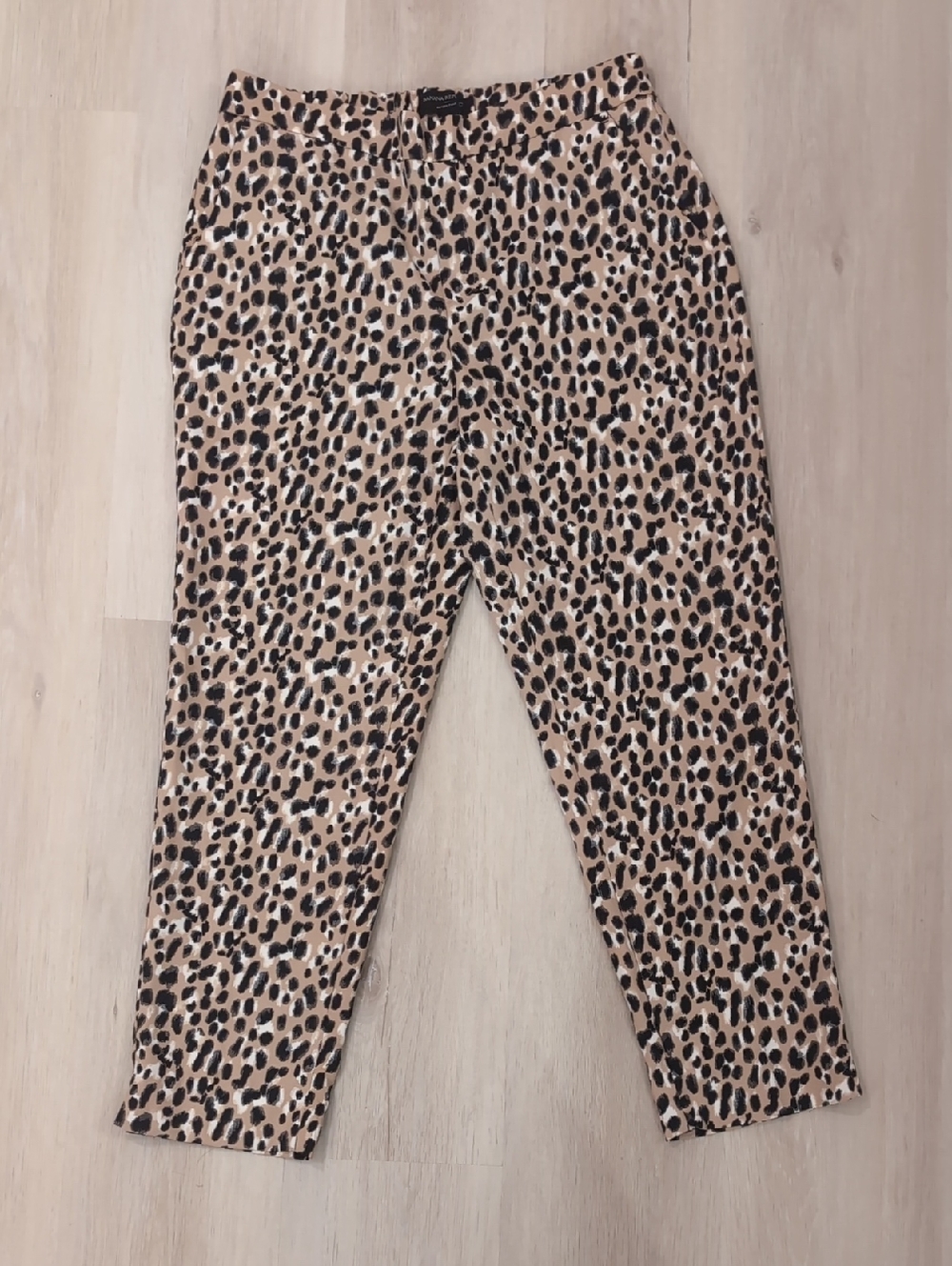 Banana Republic Leopard Print Cropped Pants - Tan & Black